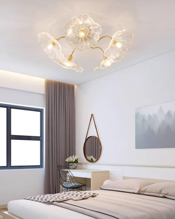 Lotus Leaf Glass Ceiling Lamp-DWHOME