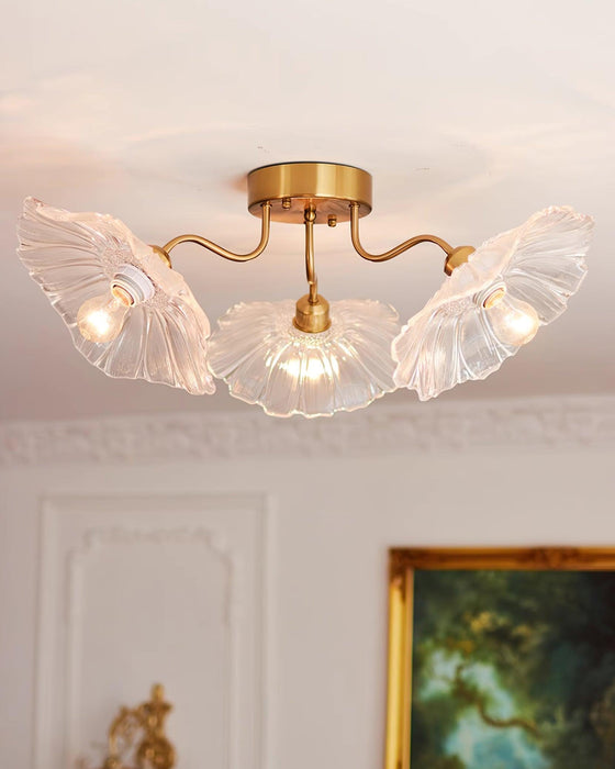 Lotus Leaf Glass Ceiling Lamp-DWHOME