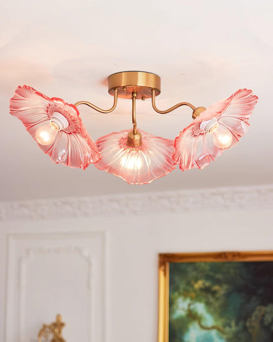 Lotus Leaf Glass Ceiling Lamp-DWHOME