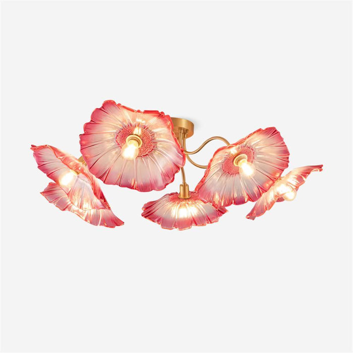Lotus Leaf Glass Ceiling Lamp-DWHOME