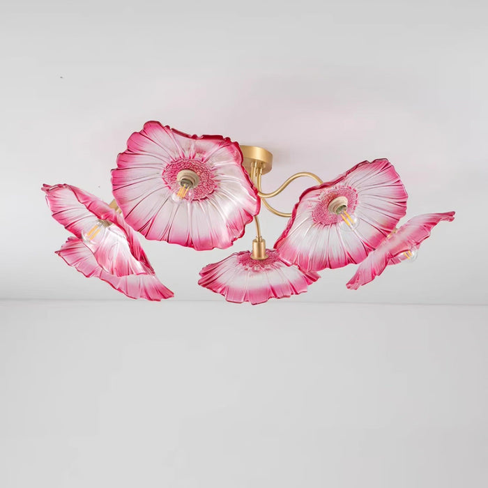 Lotus Leaf Glass Ceiling Lamp-DWHOME