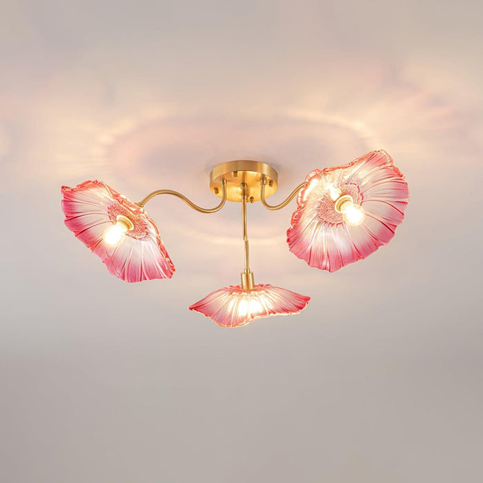 Lotus Leaf Glass Ceiling Lamp-DWHOME
