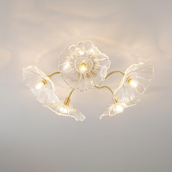 Lotus Leaf Glass Ceiling Lamp-DWHOME