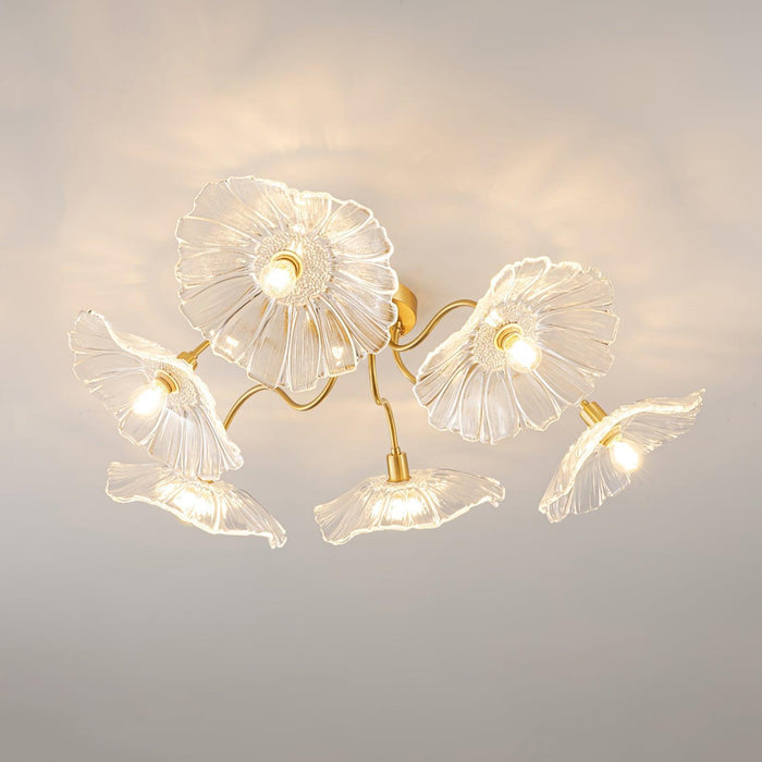 Lotus Leaf Glass Ceiling Lamp-DWHOME