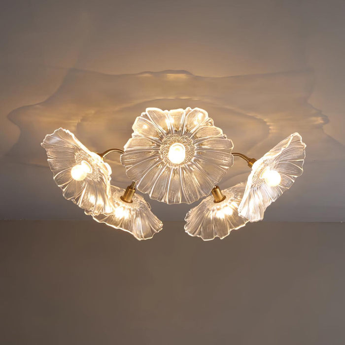 Lotus Leaf Glass Ceiling Lamp-DWHOME