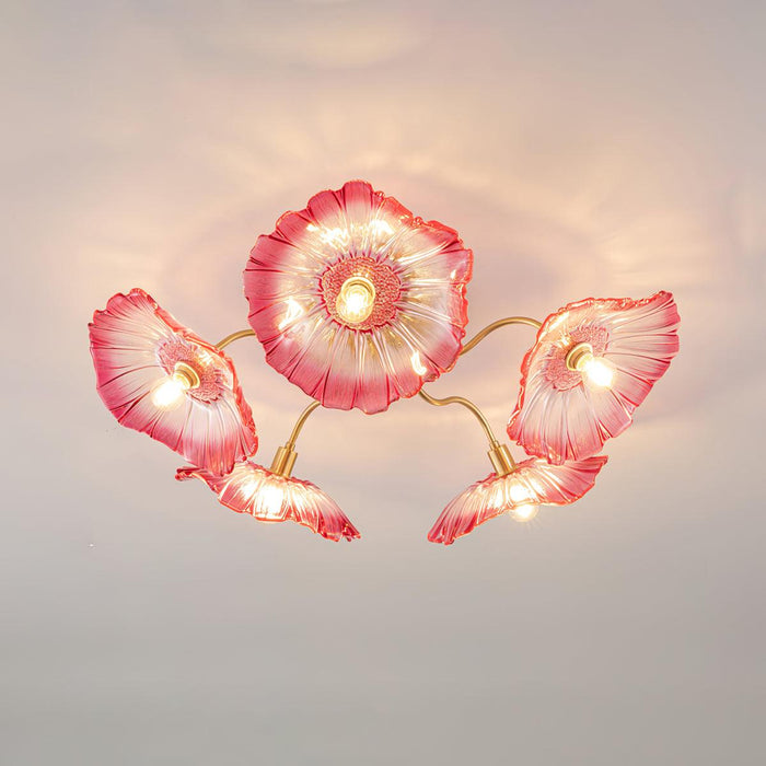 Lotus Leaf Glass Ceiling Lamp-DWHOME