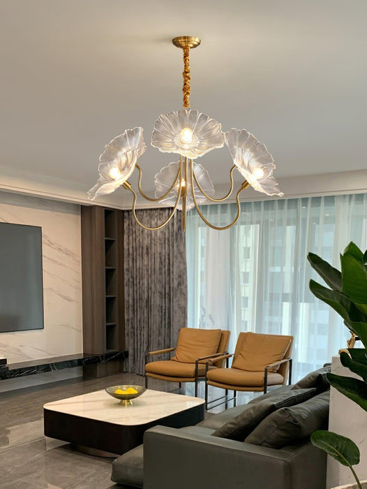 Lotus Leaf Glass Chandelier - DWHOME