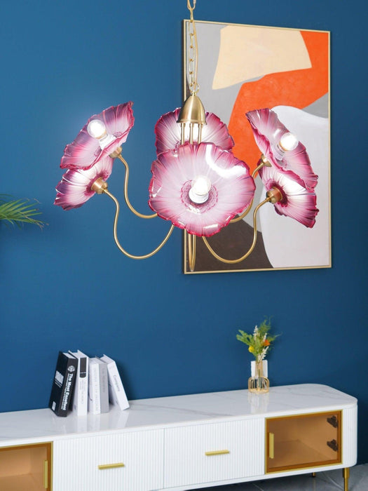 Lotus Leaf Glass Chandelier - DWHOME