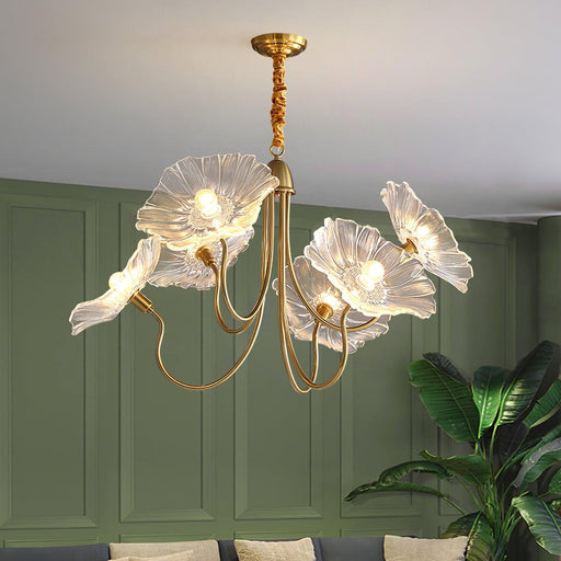 Lotus Leaf Glass Chandelier-DWHOME