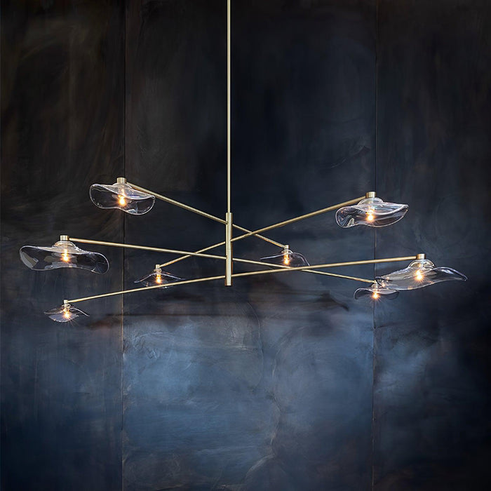 Lotus Leaves Glass Chandelier-DWHOME