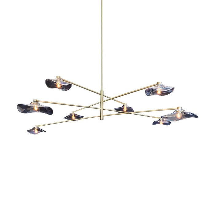 Lotus Leaves Glass Chandelier-DWHOME