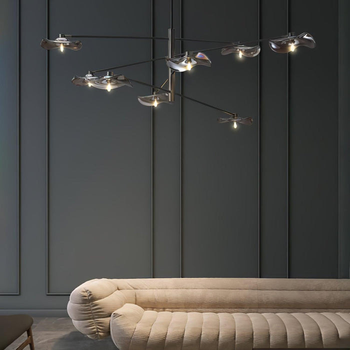 Lotus Leaves Glass Chandelier-DWHOME