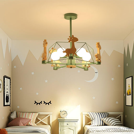Lovely Deer Wooden Chandelier-DWHOME
