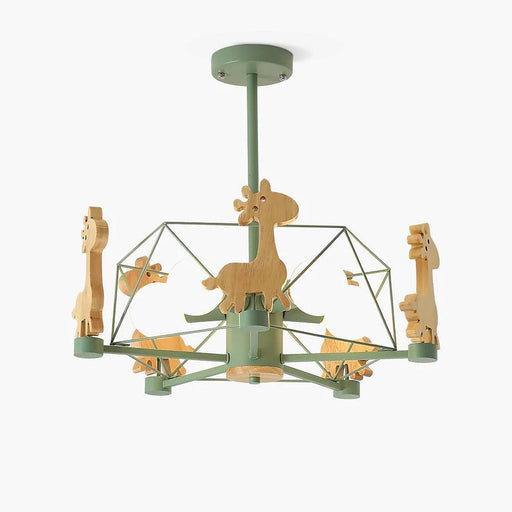 Lovely Deer Wooden Chandelier-DWHOME