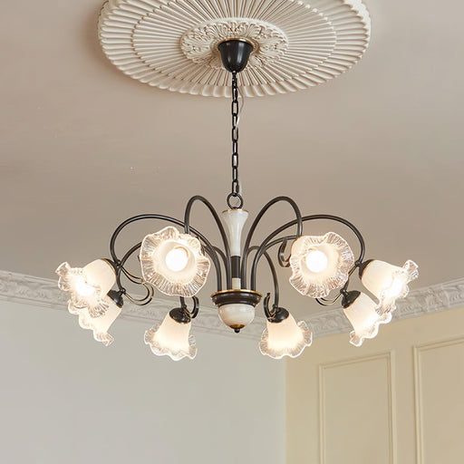 Luce Black Chandelier-DWHOME