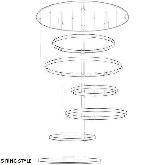 Lucy Modern Staircase Chandelier - DWHOME