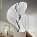 Lum Modern Black Foyer Chandelier For High Ceiling - DWHOME