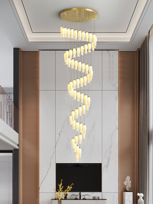 Luma Flora Stairs Chandelier-DWHOME