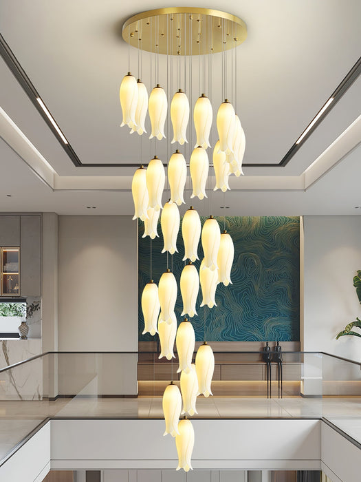 Luma Flora Stairs Chandelier-DWHOME