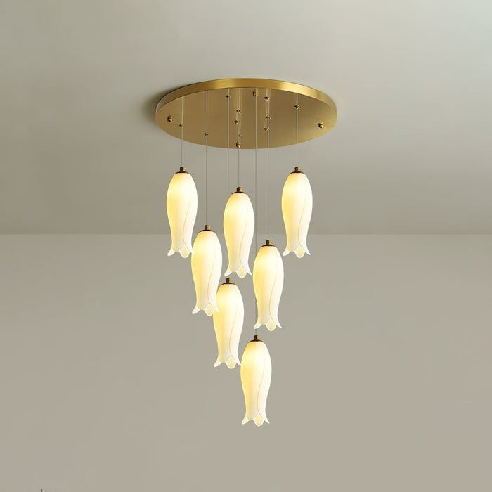 Luma Flora Stairs Chandelier-DWHOME