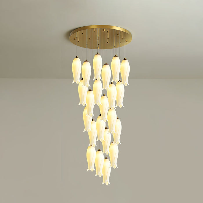 Luma Flora Stairs Chandelier-DWHOME