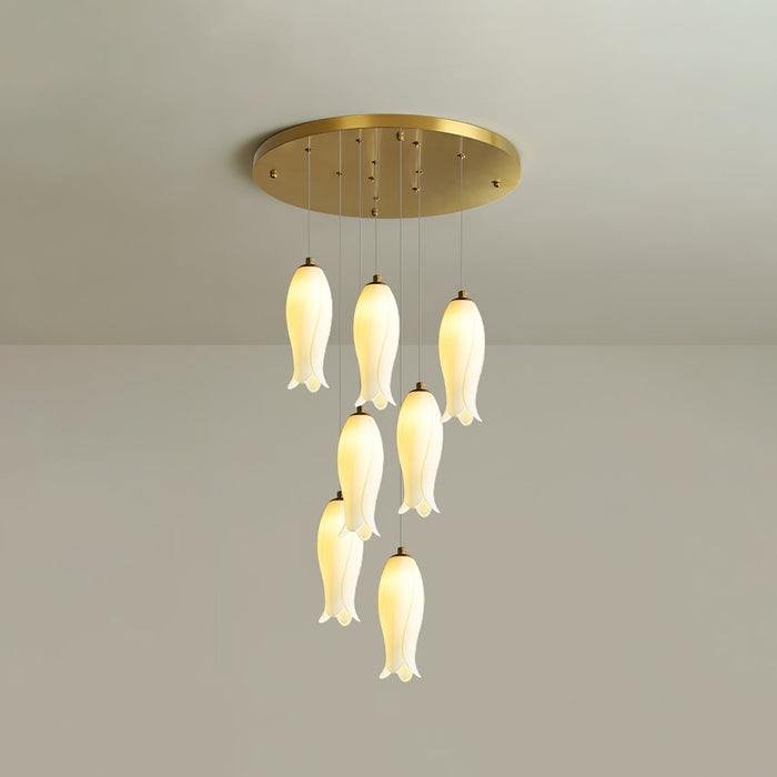 Luma Flora Stairs Chandelier-DWHOME