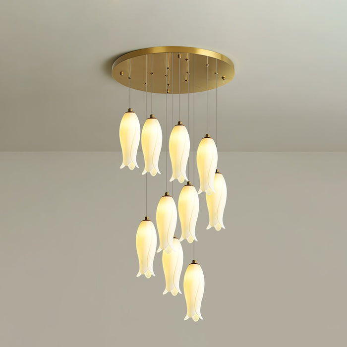 Luma Flora Stairs Chandelier-DWHOME