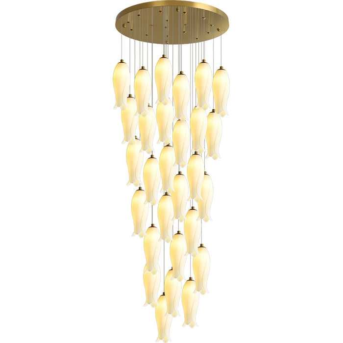 Luma Flora Stairs Chandelier-DWHOME