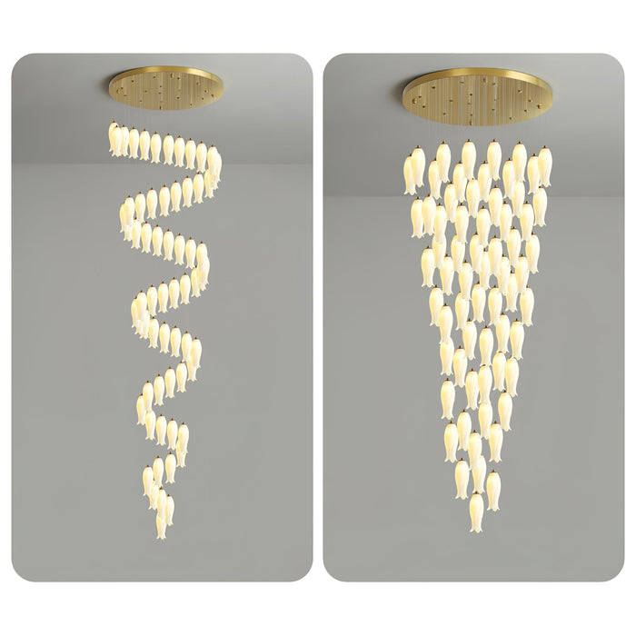 Luma Flora Stairs Chandelier-DWHOME