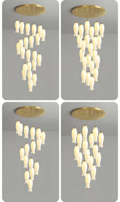 Luma Flora Stairs Chandelier-DWHOME