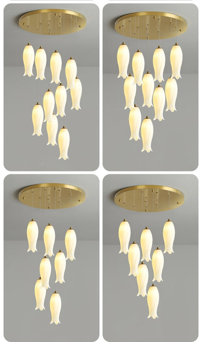 Luma Flora Stairs Chandelier-DWHOME