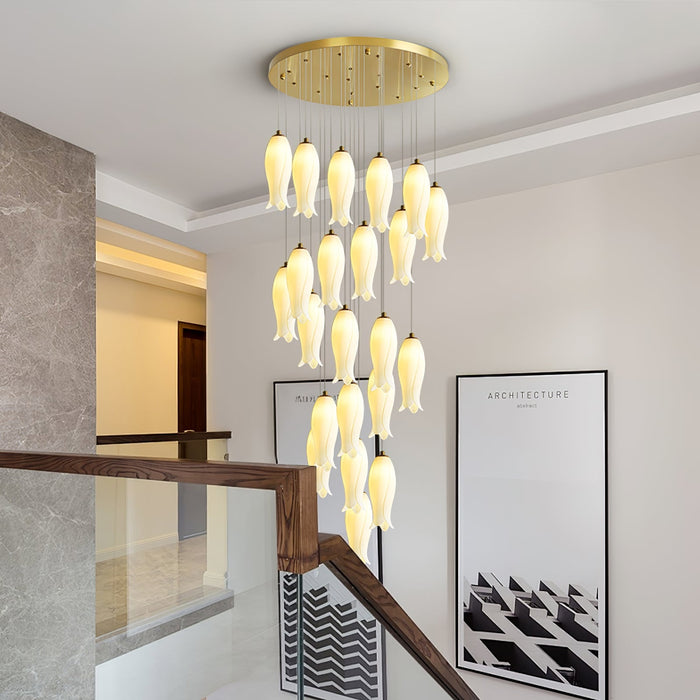 Luma Flora Stairs Chandelier-DWHOME