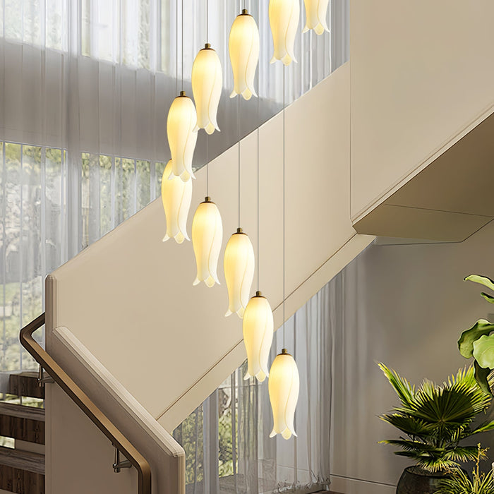 Luma Flora Stairs Chandelier-DWHOME