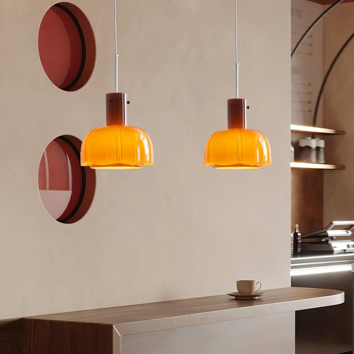 "Lumina Petal Glass Pendant Light-DWHOME"