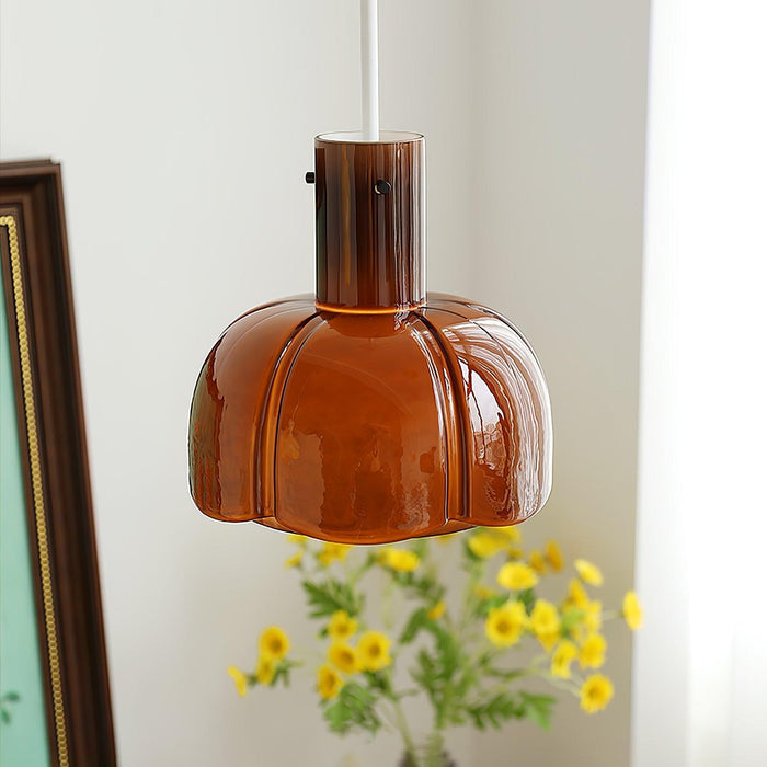 "Lumina Petal Glass Pendant Light-DWHOME"