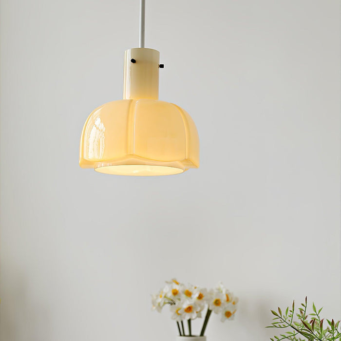 "Lumina Petal Glass Pendant Light-DWHOME"