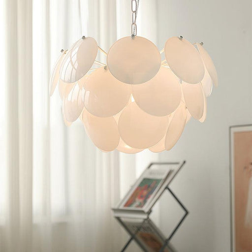 Luminous Petal Glass Chandelier-DWHOME