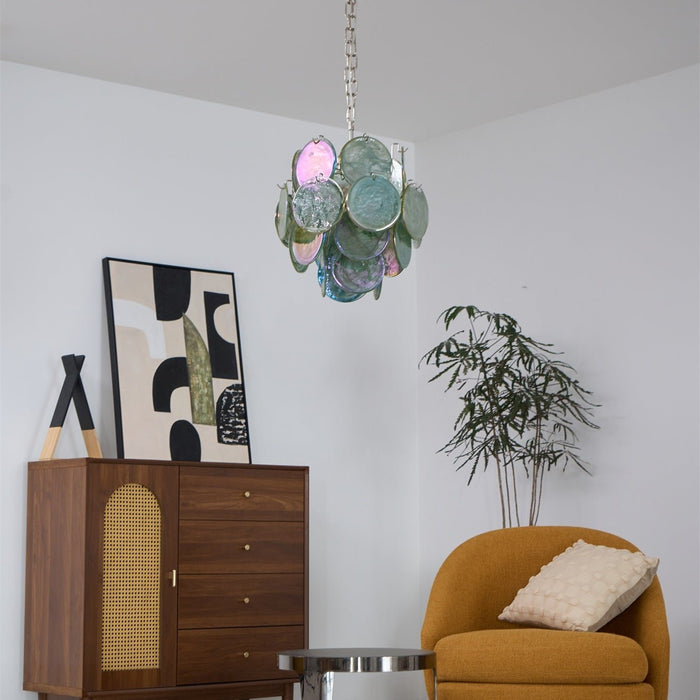 Lunaria Disc Murano Chandelier-DWHOME