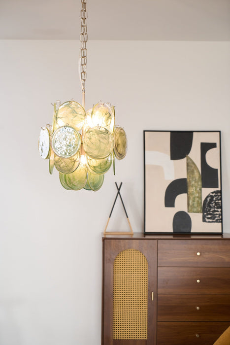 Lunaria Disc Murano Chandelier-DWHOME