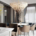 Luny Gold Cascading Waterfall Crystal Chandelier - DWHOME