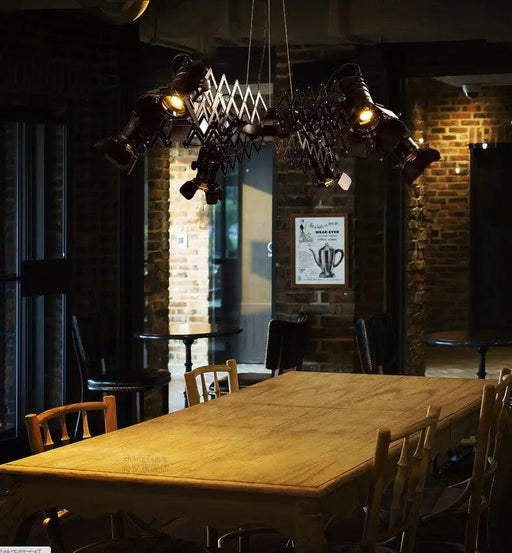 Lustra Black Industrial Chandelier-DWHOME