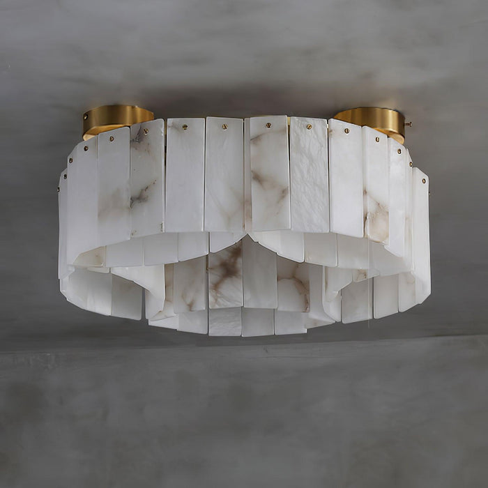 Luxe Alabaster Brass Ceiling Lamp-DWHOME