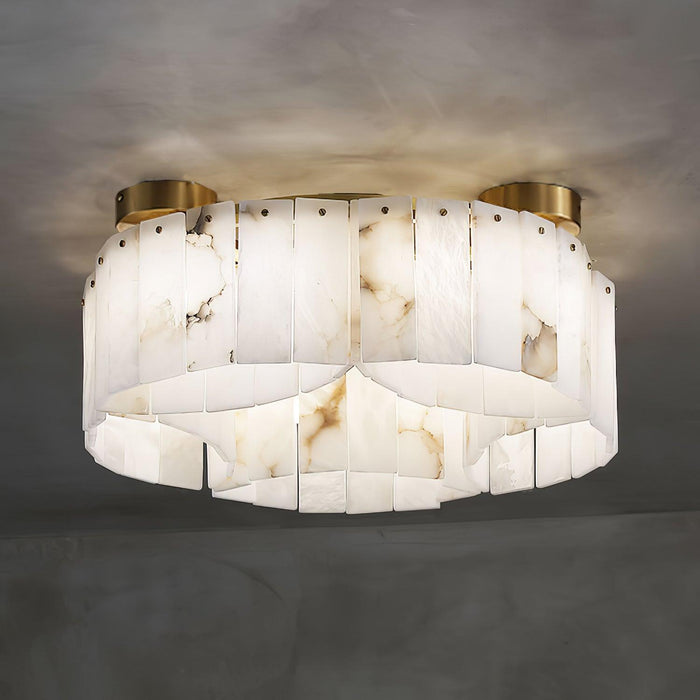 Luxe Alabaster Brass Ceiling Lamp-DWHOME