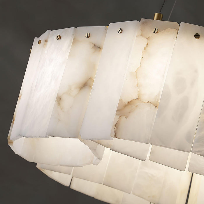 Luxe Alabaster Brass Ceiling Lamp-DWHOME