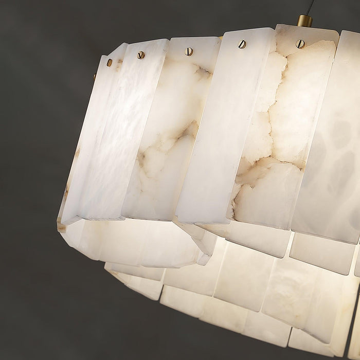 Luxe Alabaster Brass Ceiling Lamp-DWHOME