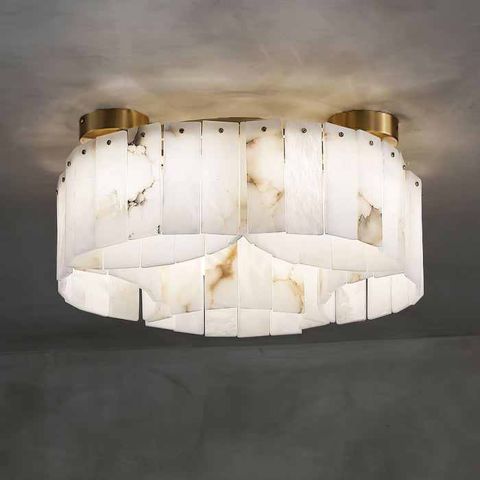 Luxe Alabaster Brass Ceiling Lamp-DWHOME