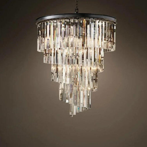 Luxury Tiered Crystal Chandelier for Foyer-DWHOME