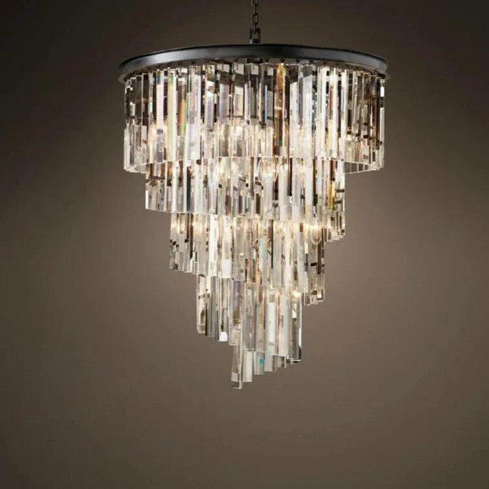 Luxury Tiered Crystal Chandelier for Foyer - DWHOME