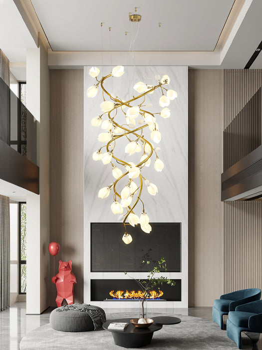 Lysandra Cascade Stairs Chandelier-DWHOME