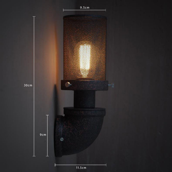 Mesh Iron Pipe Wall Light / Bedside Light - DWHOME